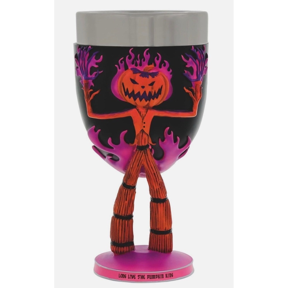Disney Showcase Pumpkin King Goblet NBC NIGHTMARE BEFORE CHRISTMAS PINK ORANGE